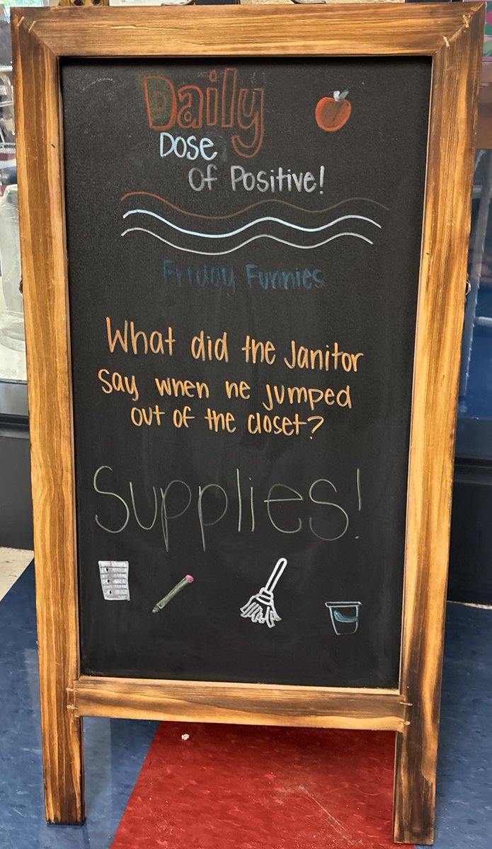 RLPatriot4Life's tweet photo. The Friday Funny for my Daily Dose of Positive. I dedication to the hard working men and women at @RedLandHS who take pride in their jobs in cleaning/preparing our building so we teachers can do our jobs daily. Nobody was better than Mr. Rick &amp; Miss Lisa. https://t.co/szmvoS1WV5