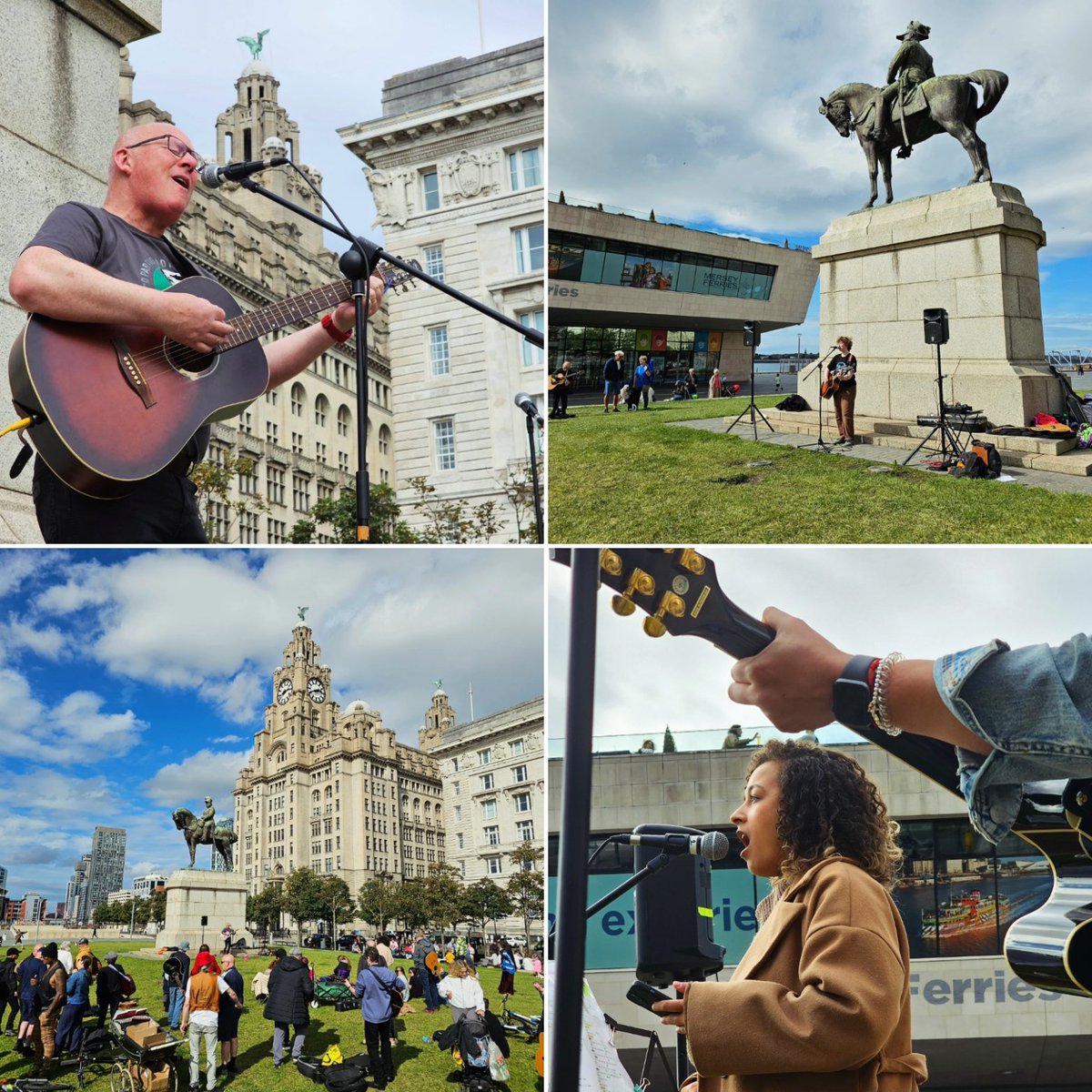 TheFlorrie's tweet photo. What a fantastic afternoon taking over The Pier Head for #TheBigBusk 🎶🌞🎸

Huge thanks to everyone who came down, got involved, supported us &amp; made a donation to #TheFlorrie ❤️

#GodSaveTheFlorrie https://t.co/veDCBESBGr