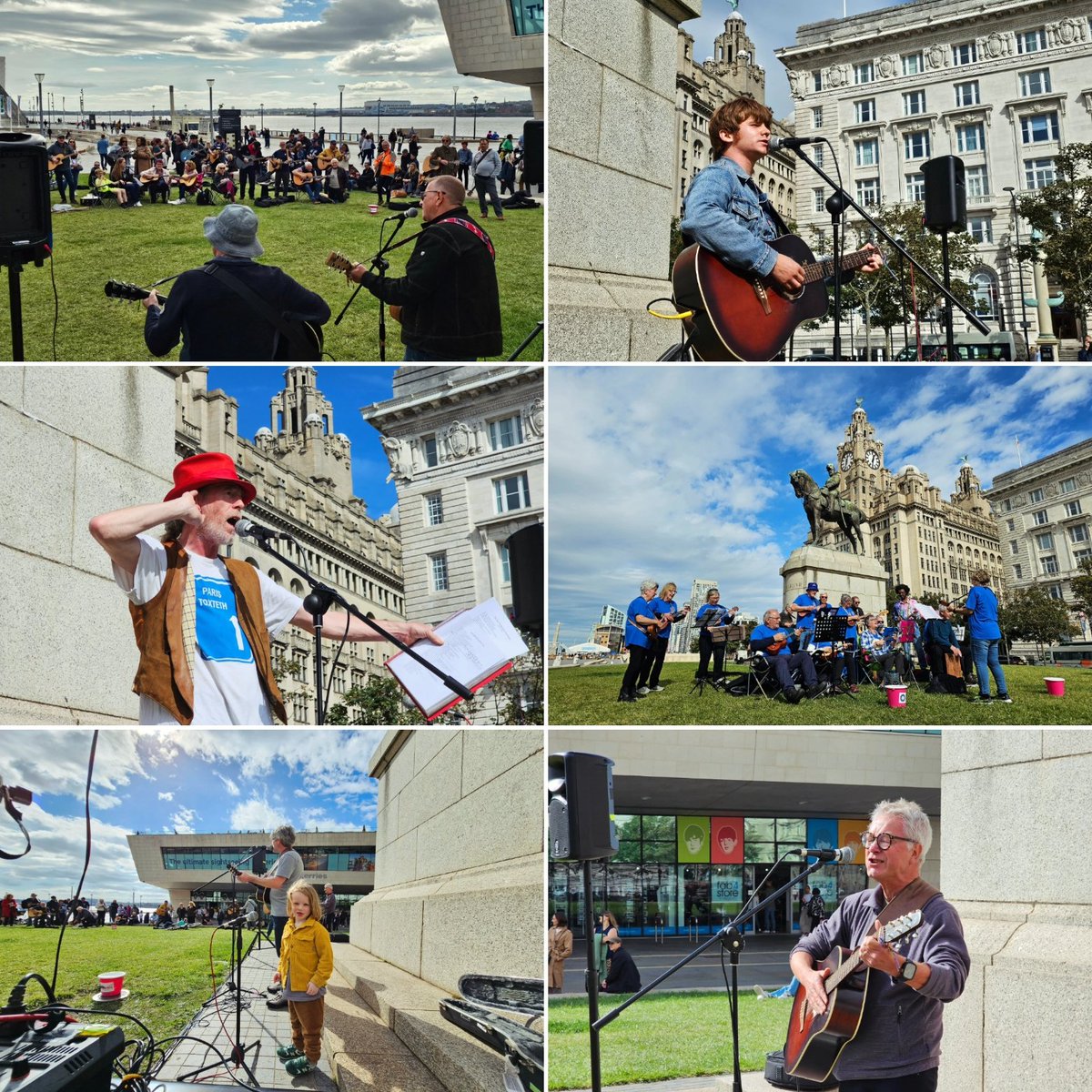 TheFlorrie's tweet photo. What a fantastic afternoon taking over The Pier Head for #TheBigBusk 🎶🌞🎸

Huge thanks to everyone who came down, got involved, supported us &amp; made a donation to #TheFlorrie ❤️

#GodSaveTheFlorrie https://t.co/veDCBESBGr