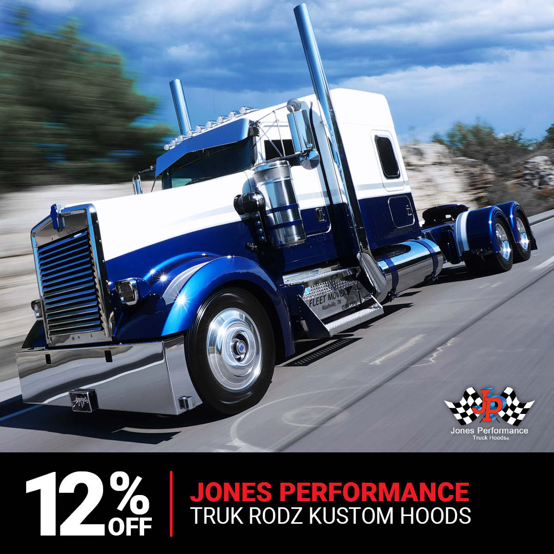 ChromeShopMafia's tweet photo. Kick the cool factor up a notch with a Jones Performance Truk Rodz Kustom Hood while they're 12% OFF! 😎
https://t.co/Tct4ehFDOk
Ends 9/30 11:59 p.m. cst 

#4StateTrucks #ChromeShopMafia #customtrucks #semitruck #trucking #bigrig #trucker #diesel #JonesPerformance #hoods https://t.co/DV73irG992