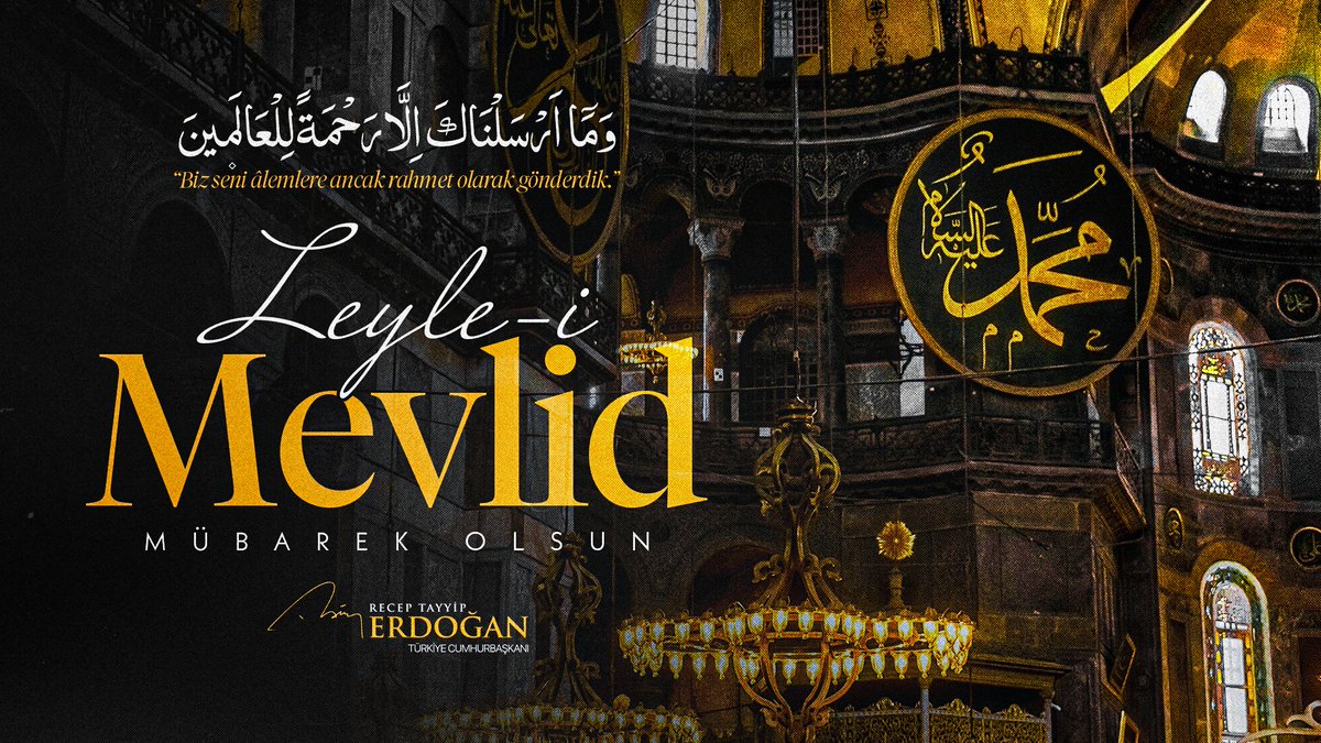 Veladet-i Nebi’nin yıl dönümünde rehberimiz, önderimiz, uğruna can vereceğimiz maşukumuz Hazreti Peygamber Efendimizi büyük bir ihtiramla, hürmetle yâd ediyorum.

Leyle-i Mevlid’in Müslümanların yanı sıra tüm insanlık için hayırlar getirmesini temenni ediyorum.