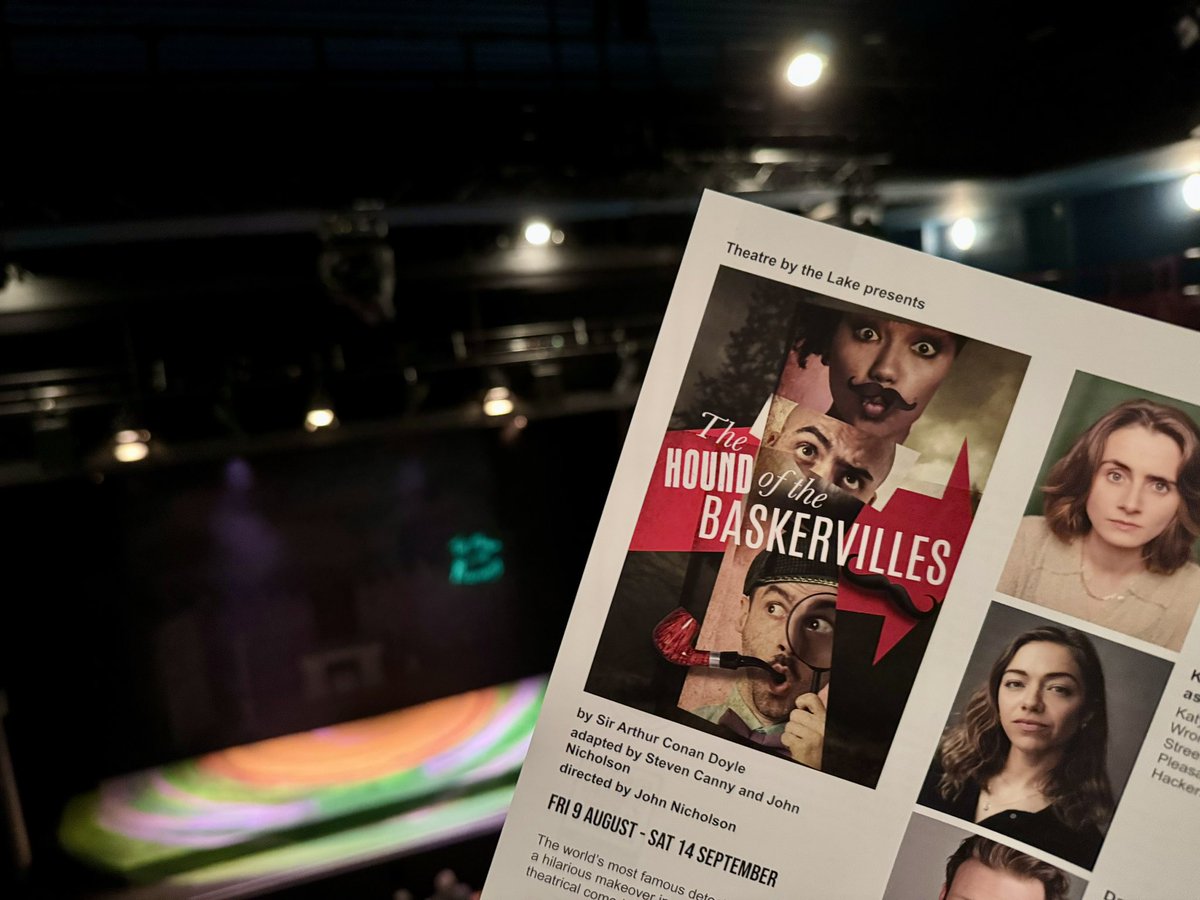 MartGray's tweet photo. At @tbtlake for the first time to see Hound of the Baskervilles with @Edisteve339. The Theatre By The Lake is a purpose-built, locally run theatre by Derwentwater. How wonderful! https://t.co/pP87EE7bZa