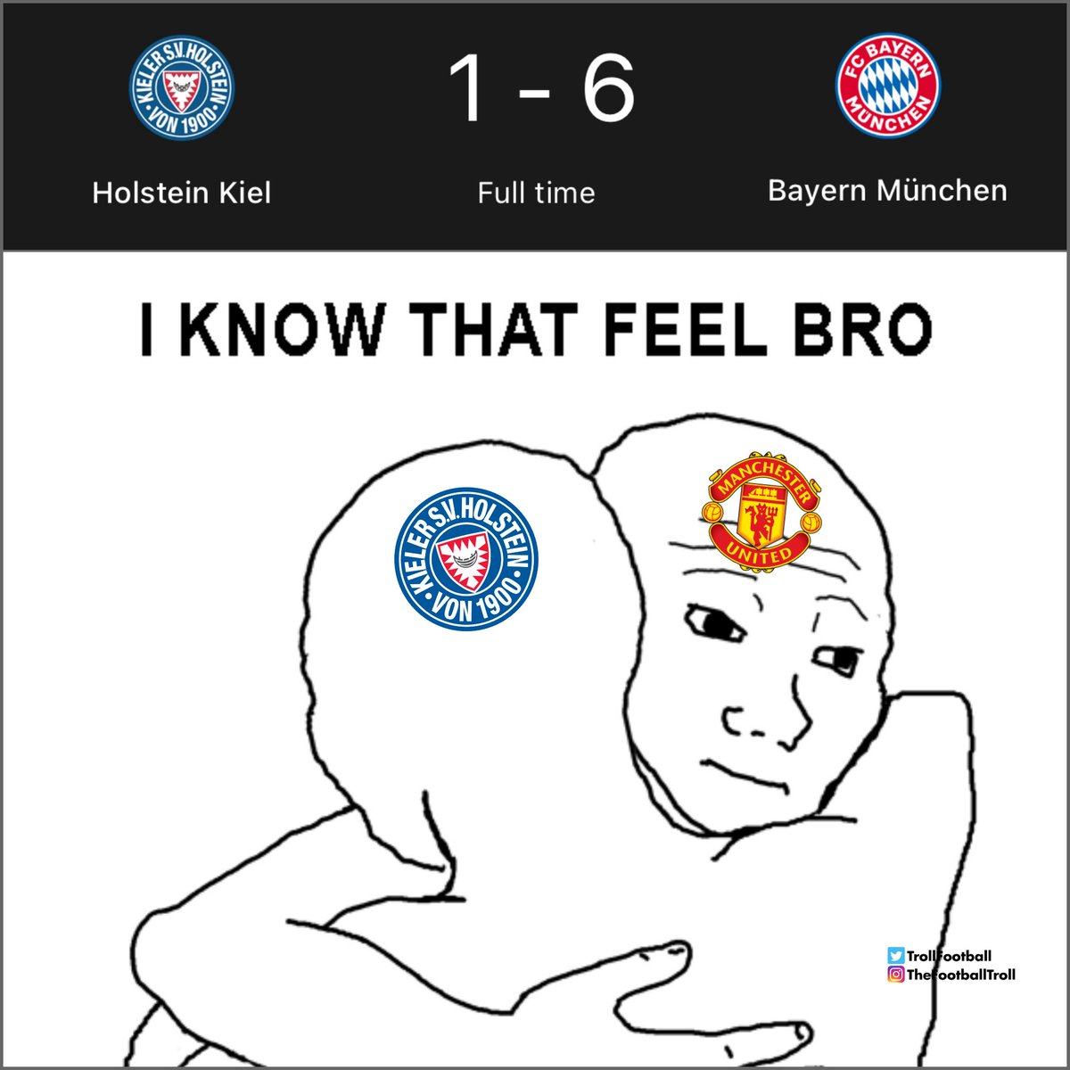 TrollFootball's tweet image. Losing 1-6 at home

(Man Utd 1-6 Man City)
(Man Utd 1-6 Tottenham)