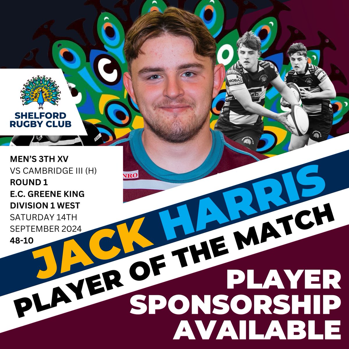 ShelfordRugby's tweet photo. Big shout out to today's Player of the Matches!

It's two Ws and one L on the board for Round 1 and 2 of our Men's Senior squad's 24/25 season
And tomorrow it's our Women's 1st XV's first match of the season... and it's at HOME KO - 2.30pm
#rugby #POTM #rugbylife #peacockfamily🦚 https://t.co/V6SJUqVERp