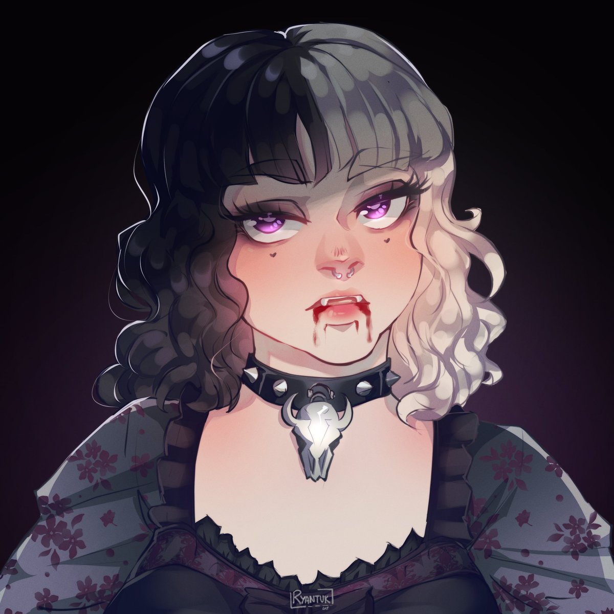 cheekykuromi's tweet photo. 🦇 new twitch pfp alert! 🖤

i wanted a pfp that fit the vibes im going for better (more dark &amp; horror) &amp; i think that @PenguinTuk DELIVERED!! 😍 look how goooood this looks, im obsessed 🤤

definitely recommend them!! (๑˃̵ᴗ˂̵)و https://t.co/ZsfBWASVvv