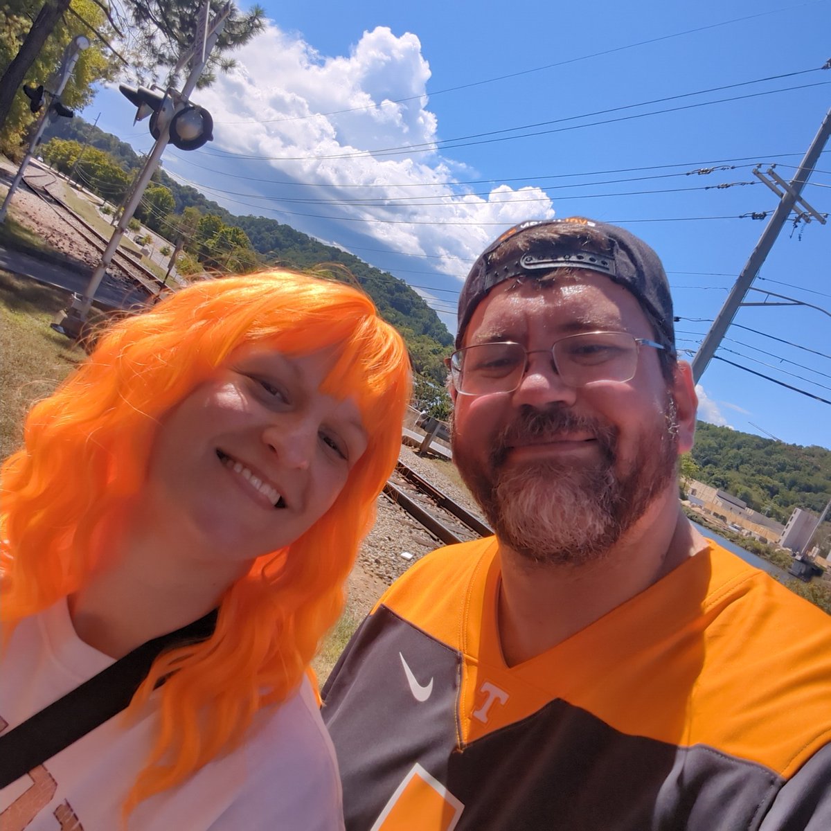 Volsman22's tweet photo. Fuck Cancer. We made it to Knoxville for the game. https://t.co/Q5pWxH3hJl