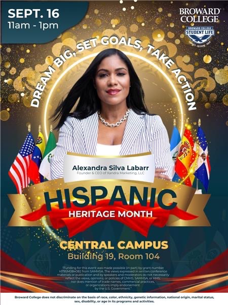AhcdBroward's tweet photo. 🌟Hispanic Heritage Month! 🎉 

Come enjoy coffee and treats with a friend, and get be inspired by our amazing speaker, Alexandra Silva Labarr! ☕✨  Don't miss this opportunity to connect, learn, and celebrate our vibrant culture together! North, South &amp; Central Campus! https://t.co/HT0XLYm872