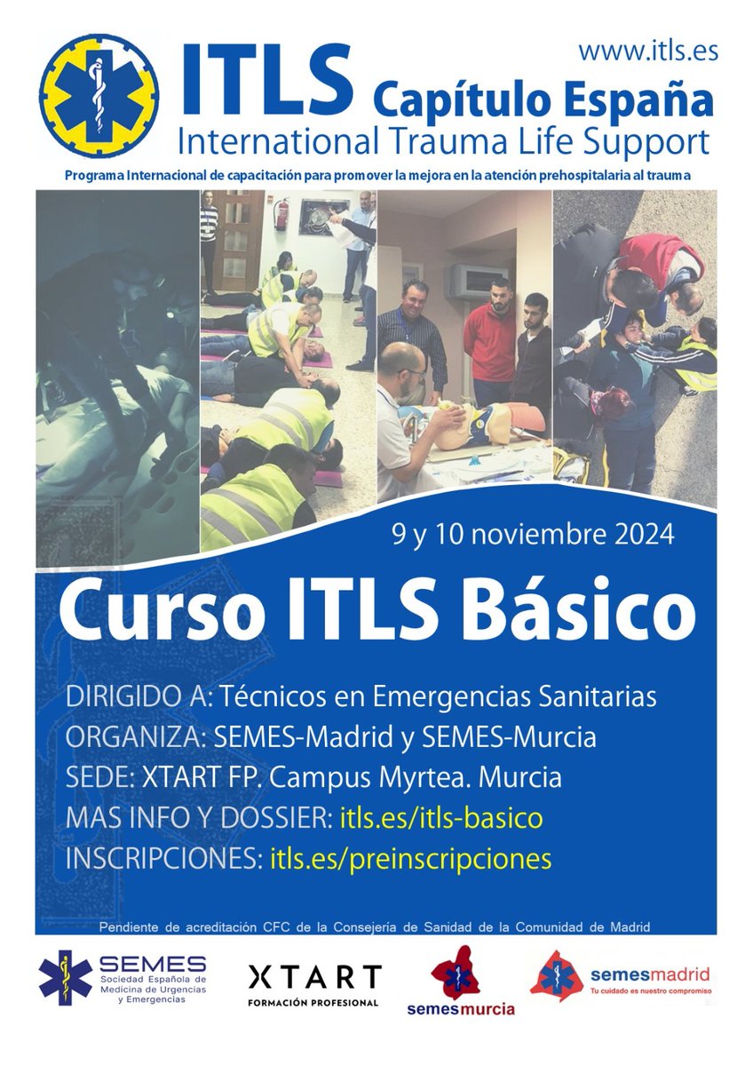 pelluzo's tweet photo. Curso ITLS dirigido a TES e impartido por @SEMES_ en el centro de formación profesional @XtartFP Murcia
#ITLS #semes #XTART #FP #murcia #formacion https://t.co/iX1AYhWO1S