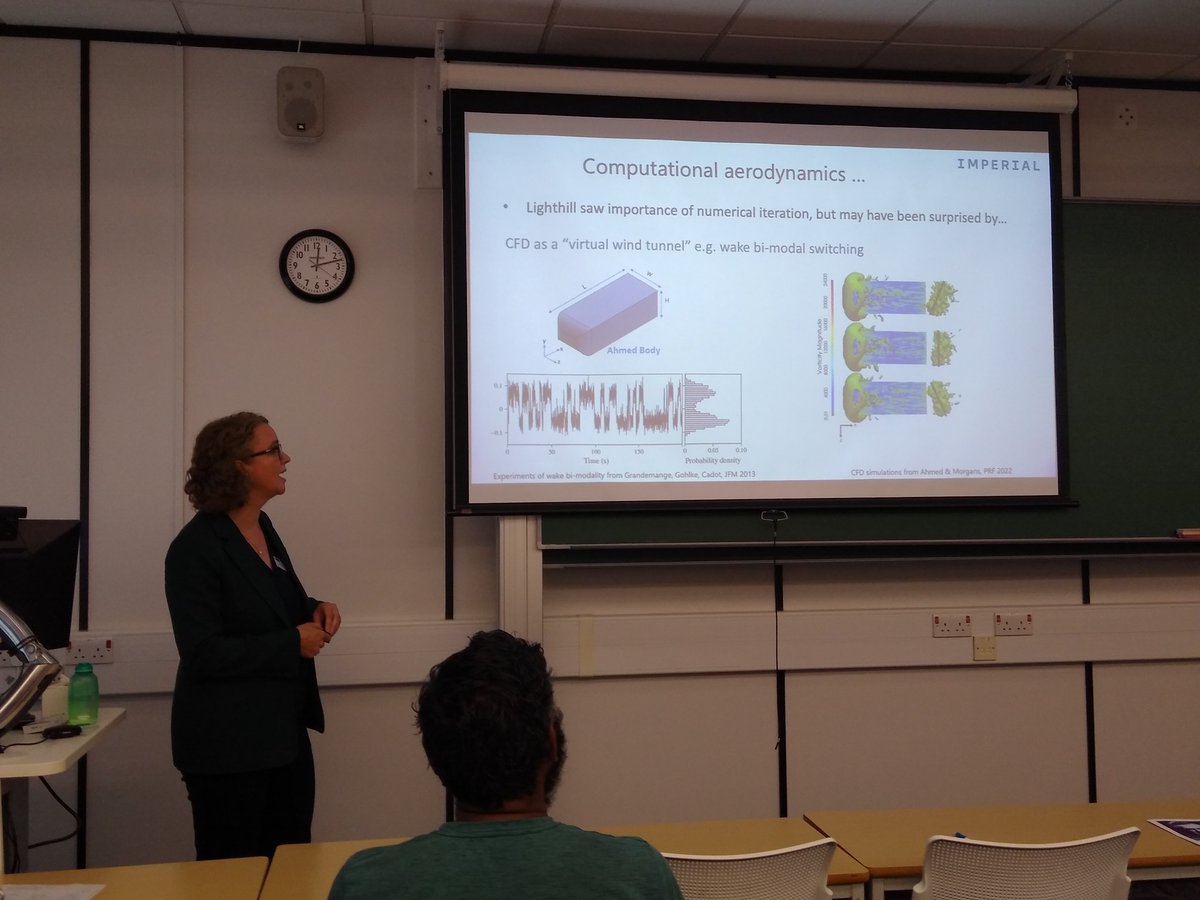 S_K_Wilson's tweet image. Nigel Peake (Aeroacoustics) and Aimee Morgans (Aerodynamics). #fluiddynamics