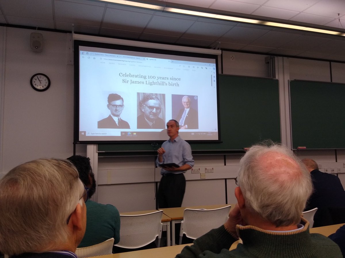 S_K_Wilson's tweet image. Professor Andrew Hazel @ManUniMaths opening the Lighthill meeting. #fluiddynamics