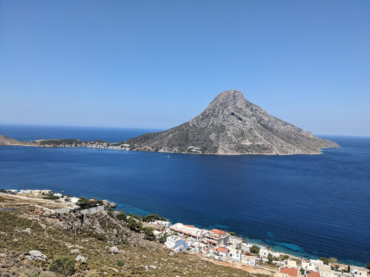 HellenicEden's tweet photo. A view of Telendos island, which has a population of around 50 people https://t.co/IYHp1hvyFY