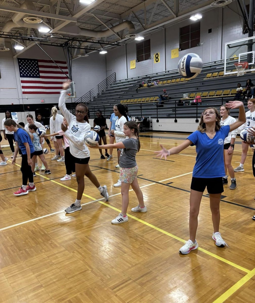 thewvolleyball's tweet photo. We had such a great time working with all these young volleyball players. Thank you @LESVolley for incorporating us into this awesome event! https://t.co/MhEIQPVEU4