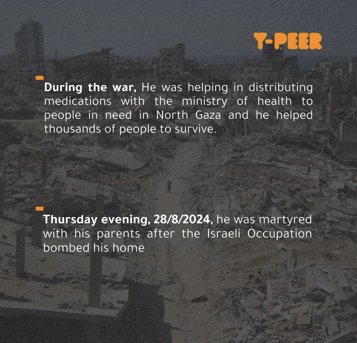 ❗️ SHARE THIS ❗️

Y-PEER International Networks stands with YPEER Palestine, condemning the brutal targeting of our colleague, Mohammed Sahyoun, by Israeli forces.  
Share widely to spread the truth! #StandWithPalestine #HumanRights