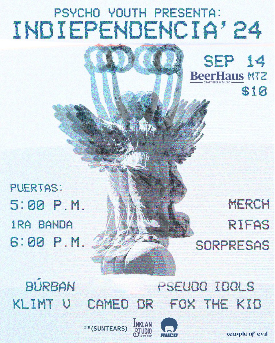 Celebremos la INDIEPENDENCIA hoy! tenemos este evento a las 6 pm en <a href="/BeerHausMTZ/">BeerHaus</a> con pura música nacional y centroamericana. 

Apoyemos a las bandas nacionales gente! si no, no se crece.

#independencia #ElSalvador #musica #indie