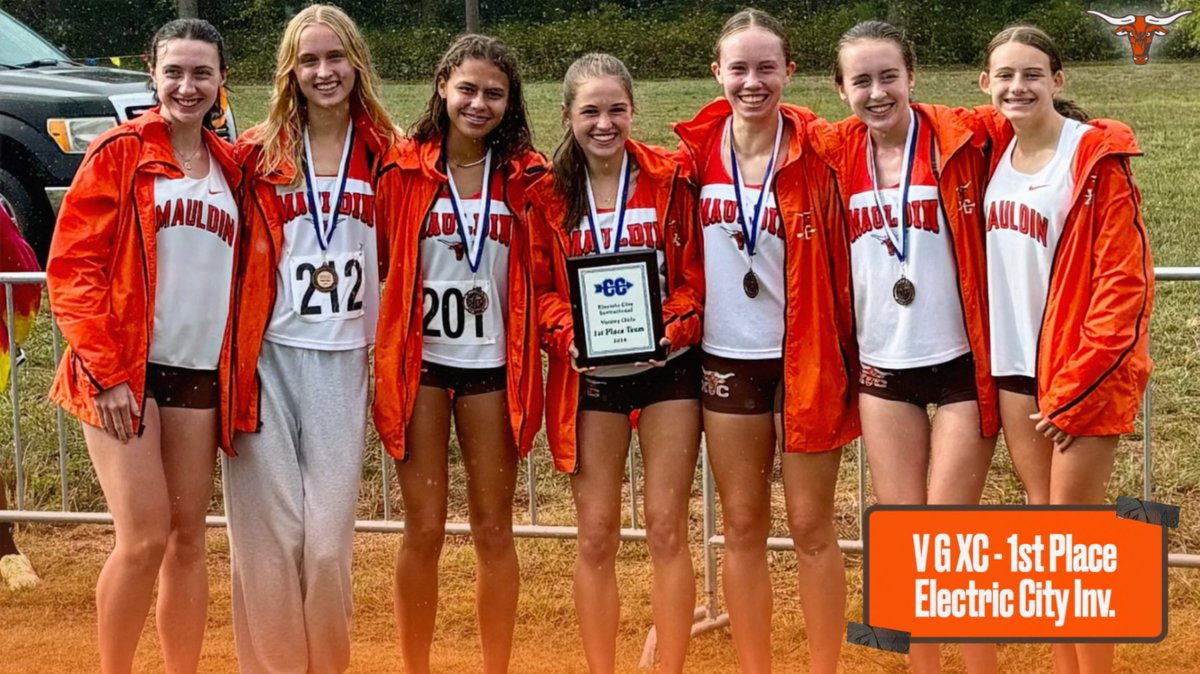 Mauldin_High's tweet photo. Outstanding morning for our Girls Cross Country program!!

#GoMAVS🤘🏼 #MAULD1N🐂 https://t.co/2ABSzCnR23
