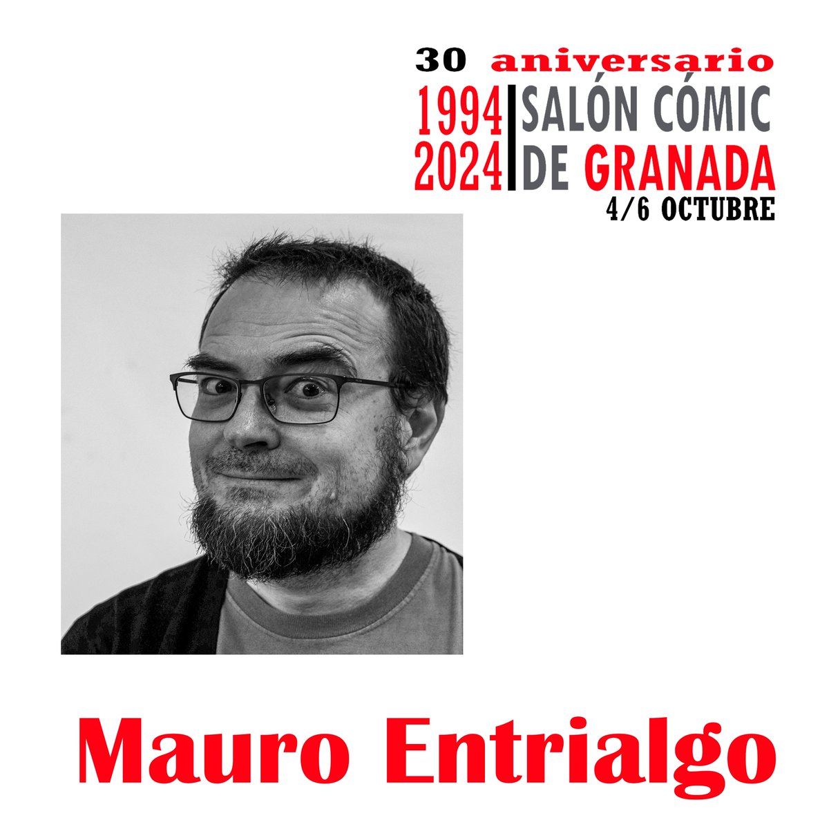 Más invitados del #comicGR : <a href="/Tyrexito/">Mauro Entrialgo</a> , autor de cómics, publicista, músico y con más de cincuenta libros de cómic publicados.

Y recordad, del 4 al 6 de octubre en la Fuente de las Batallas os esperamos a todas y todos 

Toda la info aquí 

saloncomicgranada.com/invitadas-os/