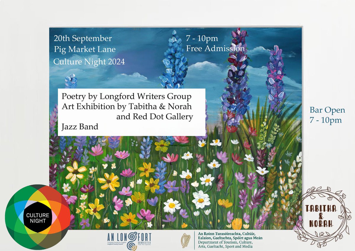 LongfordWriters's tweet photo. #culturenightlongford2024 https://t.co/RvatLn0yPO