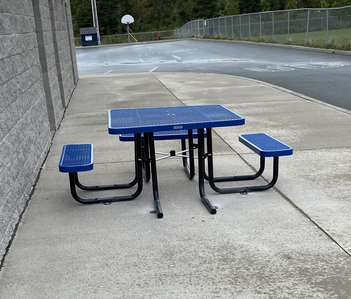 One more small addition to our outside play area…accessible picnic table.