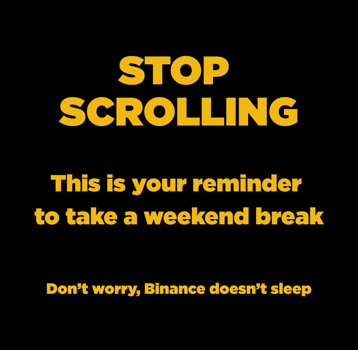 binance's tweet photo. A gentle reminder https://t.co/uggxwopeC9