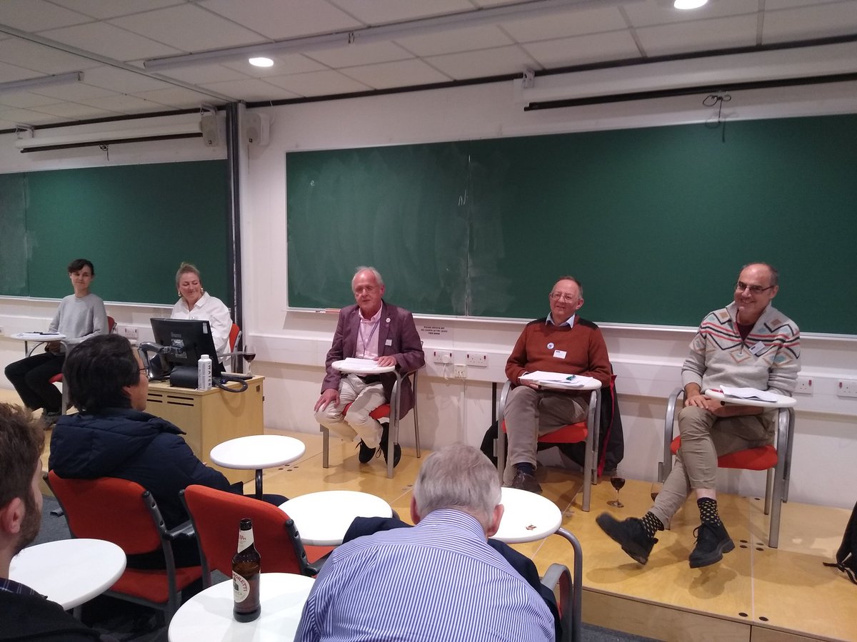 S_K_Wilson's tweet image. #AI panel at Lighthill Centenary Meeting at @ManUniMaths.