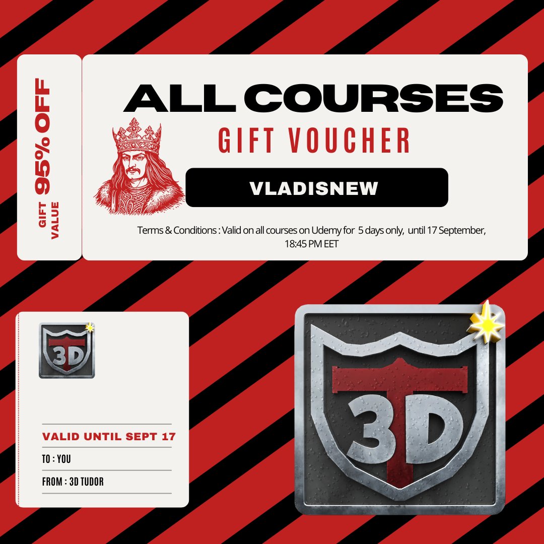 ThreeDTudor's tweet photo. 🚨 ONLY 3 DAYS LEFT! 🚨 40+ COURSES for $9.99  EACH + [NEW] 🌿 Blender Geometry Nodes for Beginners - Foliage Scatter
👉 https://t.co/7H6oWma01j
Coupon = VLADISNEW

#3DTudor #3DModeling #DigitalArt #BlenderCommunity #3DTudor #EnvironmentDesign #GameDesig #geonodes #3DEnvironments https://t.co/qOGoiKl9Ku