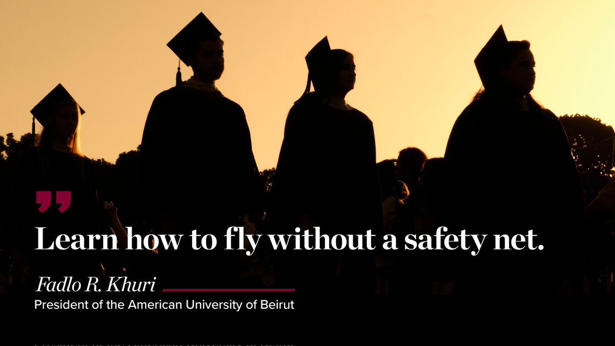 AUB President Fadlo R. Khuri assumed office in September 2015, his first opening remarks were on “flying without a safety net.”
