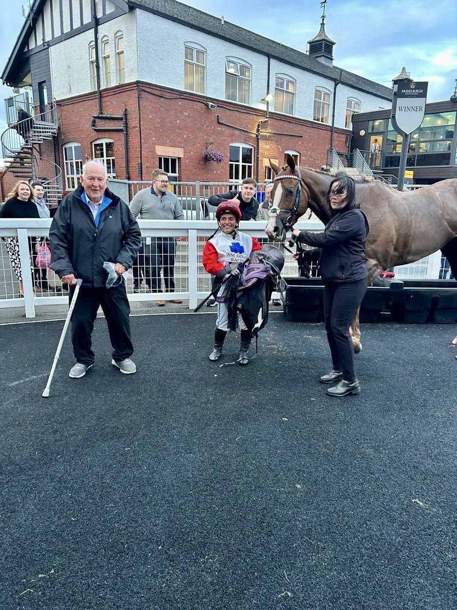 Derek ‘Tommo’ Thompson (@tommoracing) on Twitter photo A lovely finale to racing at <a href="/MusselburghRace/">Musselburgh Racecourse</a> this evening as <a href="/amie_waugh90/">Amie</a> wins the last on SOUND OF IONA - the horse on which she won her first ever race 3 yrs ago. This 8yr old mare has since won 10 races for <a href="/JimGoldieRacing/">Jim Goldie Racing</a> and her owner, Mr Grant, who’s in his 80s & wears A lovely finale to racing at <a href="/MusselburghRace/">Musselburgh Racecourse</a> this evening as <a href="/amie_waugh90/">Amie</a> wins the last on SOUND OF IONA - the horse on which she won her first ever race 3 yrs ago. This 8yr old mare has since won 10 races for <a href="/JimGoldieRacing/">Jim Goldie Racing</a> and her owner, Mr Grant, who’s in his 80s & wears