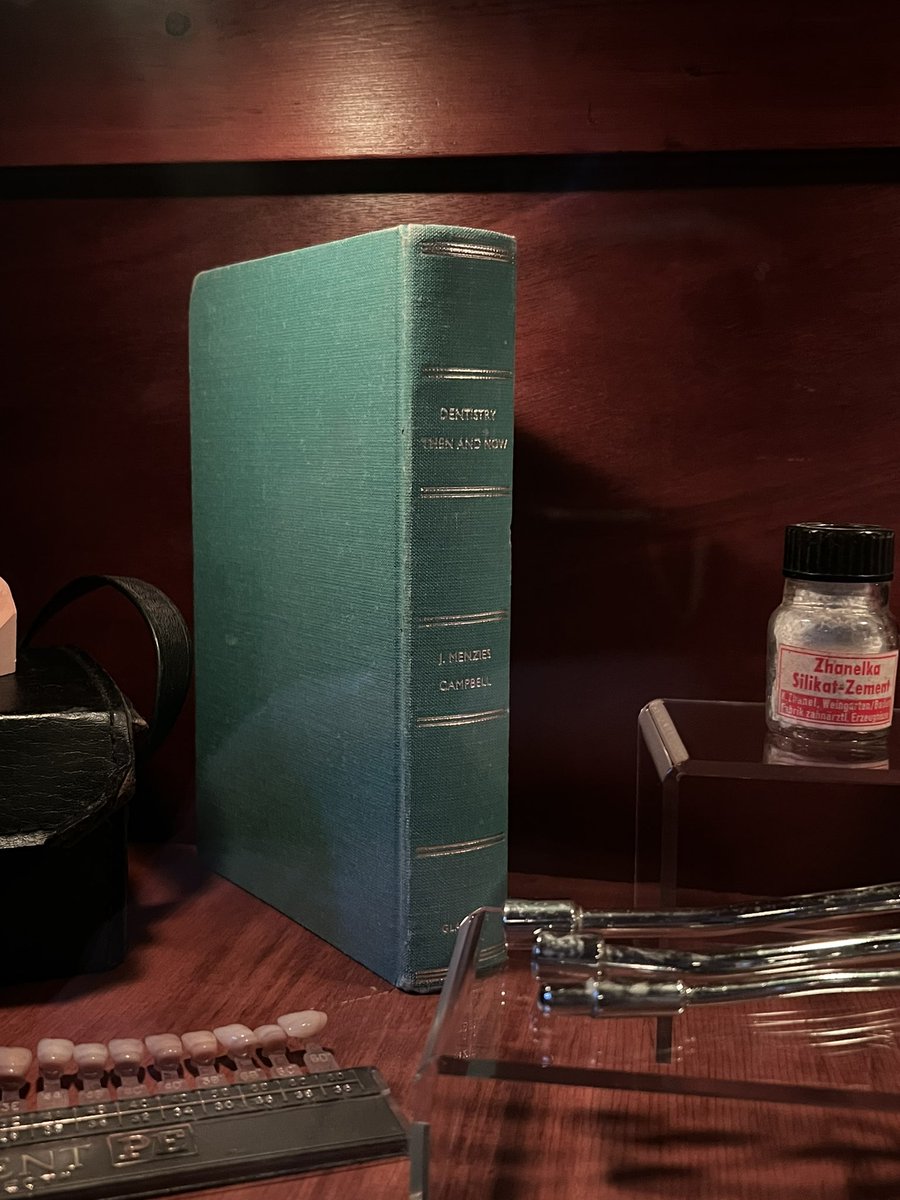 olljac's tweet image. I now have my very own home dentistry museum. Including some books generously gifted to me during my undergrad by former Dean Professor David McGowan of @DentalHistMag