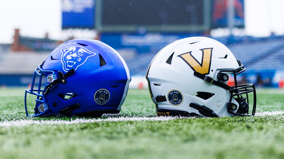 GeorgiaStateFB's tweet photo. To honor those affected by the tragedy at Apalachee High School last week, Vanderbilt and Georgia State will come together to wear special helmet decals during today’s game. https://t.co/nLKXS35HGF