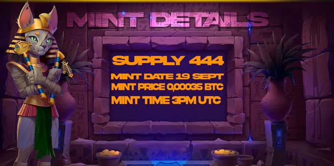 WY_mask's tweet photo. 舔到10个VIP白名单抽给大家

FB网络原创NFT项目Fractal Kitties @Fractal_Kitties 总量仅有444个，铸造收费0.0003BTC，9月19日晚上11点铸造，先拿白看热度再说！

要求
1、关注 @Fractal_Kitties 、@WY_mask 
2、点赞转发+评论区留下你的bc1p地址

持有的NFT会映射到FB网络，未来还会在FB网络空投KittiesMemecoin
官网：https://t.co/5XrTMqxU24