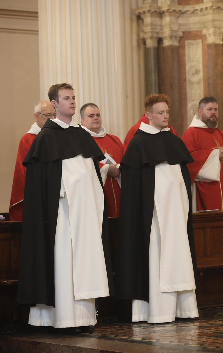 What a joy today to clothe Br James (Mayo) and Br Jack (Cork) in the Dominican habit! It begins their yearlong novitiate in our priory in Cork, under the guidance on Master of Novices, Fr Philip Mulryne OP. Pray for them as they begin their Dominican journey!