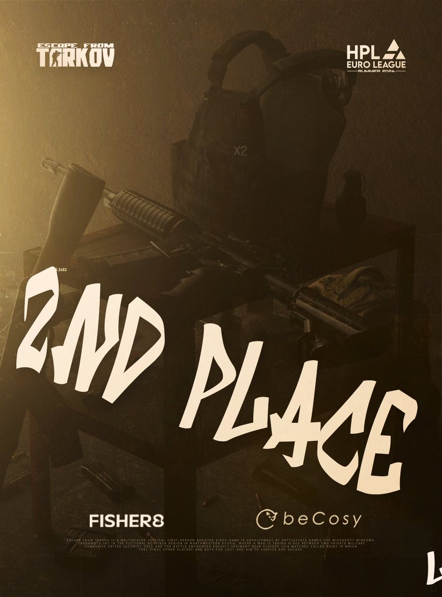 An insane season of HPL Euro league comes to an end!🔥

Overall we place 2nd🥈

🥈<a href="/WalkerStreams/">walker</a>
🥈<a href="/Goesqone/">Goes</a> 
🥈<a href="/RapidEFT/">Rapid.</a> 
🥈<a href="/KanerSix/">Kaner</a> 
🥈<a href="/BlitzerGirl/">BlitzerGirl</a> 

#ITBTarkov #UpTheKnights #TarkovArena