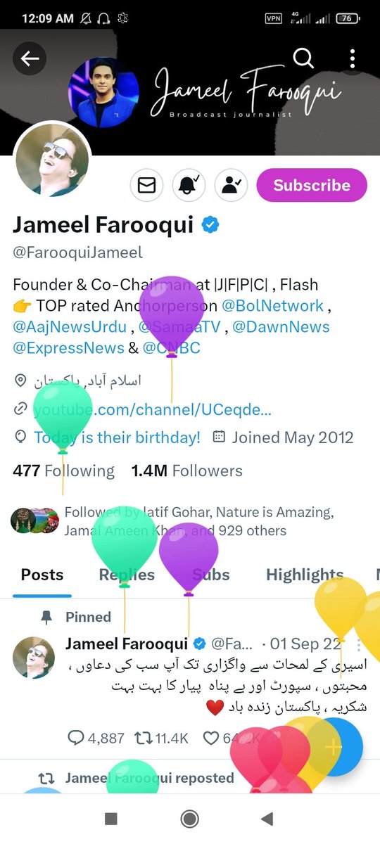 🎂🎉🎂❤️Happy Birthday Sir
 May Allah bless you with a healthy and long life💫🖤 May you live for thousands of years with each year having fifty thousand days ♥️❤️♥️
🖤❤️🤎💛💙💚❤️🤍
<a href="/FarooquiJameel/">Jameel Farooqui</a>