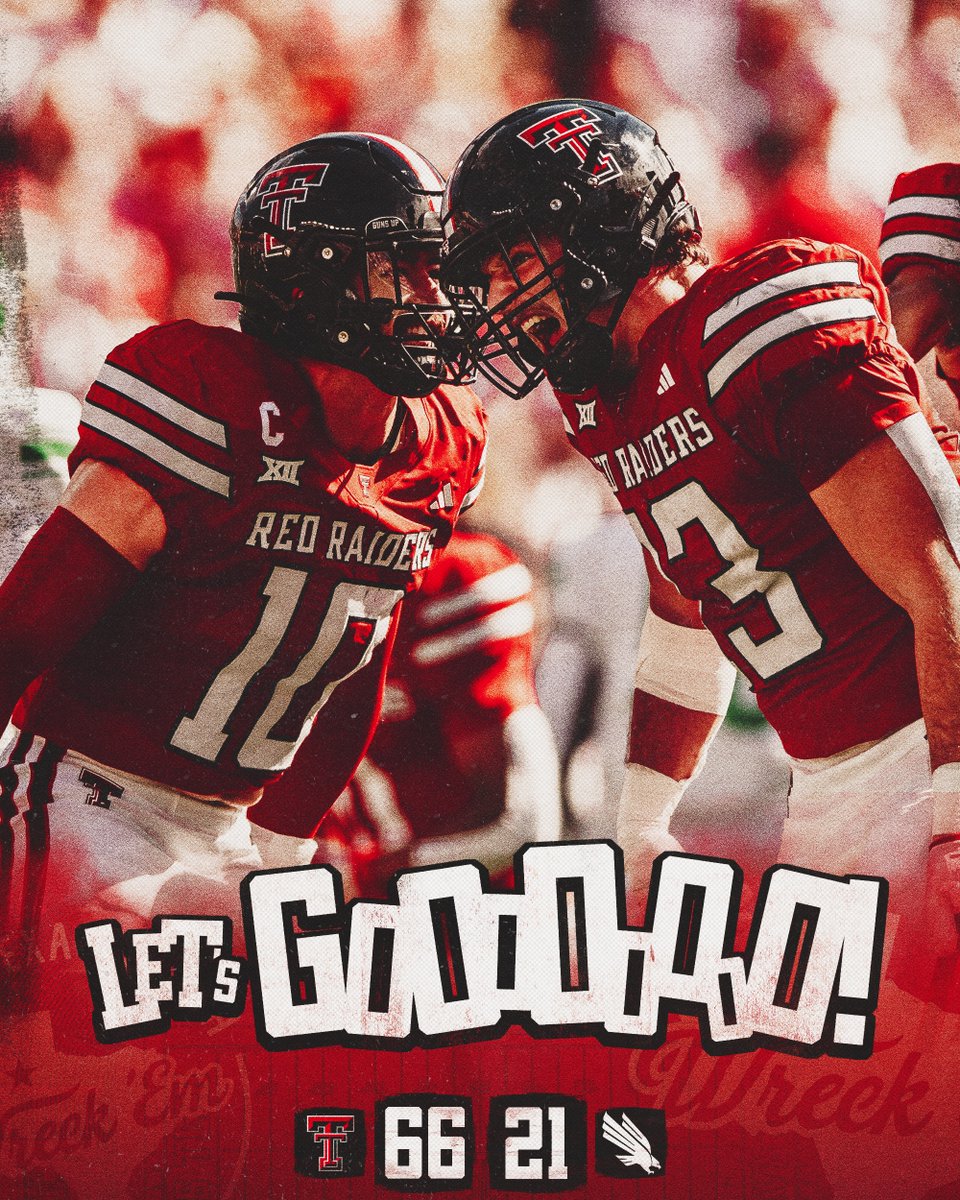 TexasTechFB's tweet photo. Just won.

#WreckEm https://t.co/lNPBjanjFF