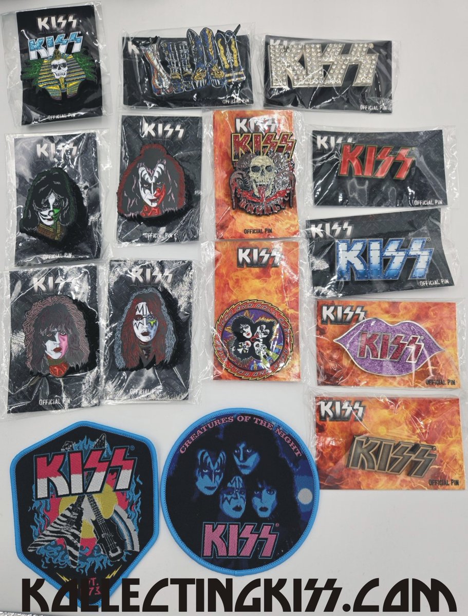 KollectingKiss's tweet photo. @PTPPatches @genesimmons  New pins &amp; patches are nice &amp; well made. Some are much bigger than anticipated. Official new KISS patches &amp; lapel pins are available out of Australia. Get free shipping with any order over $100. 10% off with this link. https://t.co/1usU3k7Blo https://t.co/yLN11YfRFc