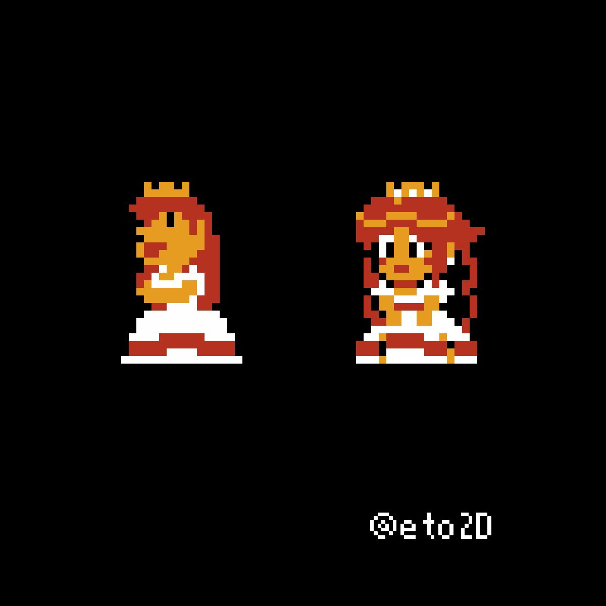 NES Princess Peach redraw! 

#pixelart #像素画 #ドト絵 #NES