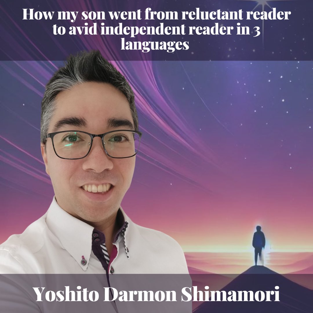 polyglot_confer's tweet image. Yoshito Darmon-Shimamori shares how his son became an avid reader in 3 languages, from English to French and Korean.

youtu.be/zXy95RLIsUI

#PolyglotConference Global 2024: Oct 10-13 online, Nov 5-8 in Malta.

#MultilingualReading #LangTwt