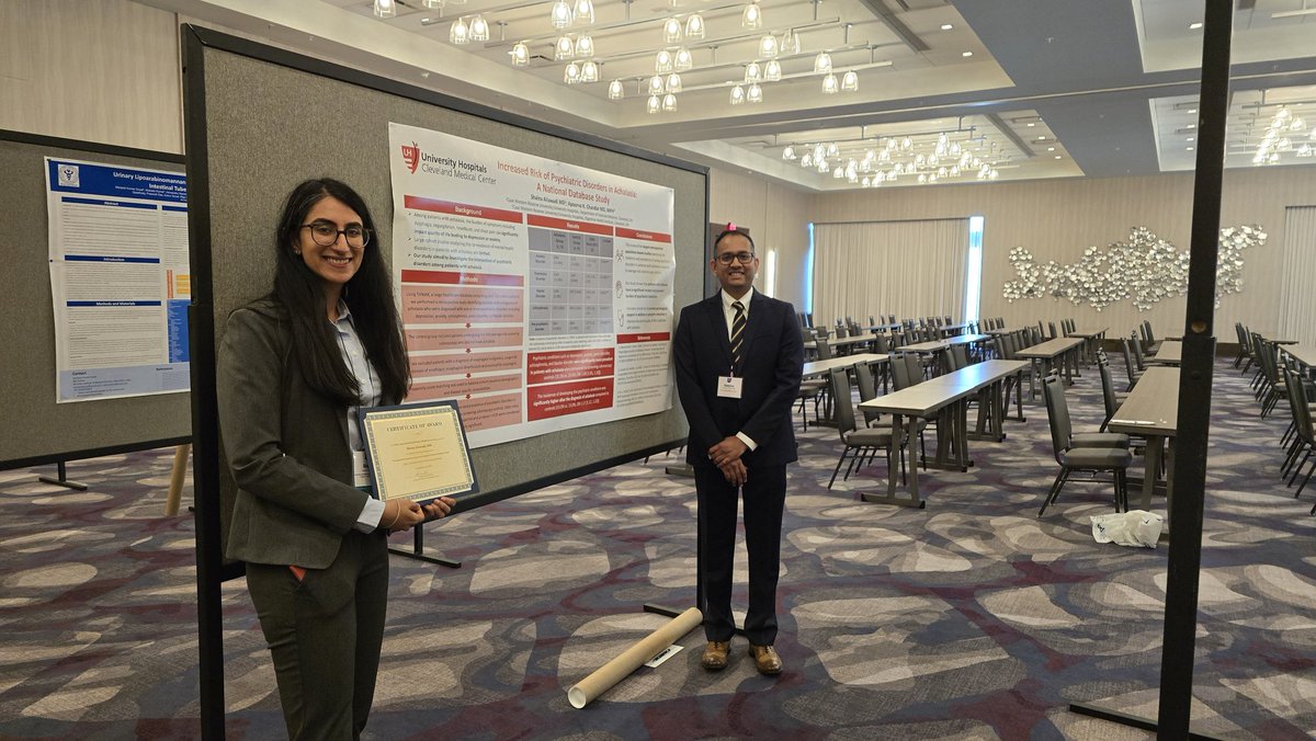 So proud of <a href="/cwruim/">Case Western/UH IM Chiefs</a> PGY2 IM resident Shaina Ailawadi for winning the best poster award today at the annual <a href="/OHgastrosociety/">Ohio Gastroenterology Society</a> meeting on a project I mentored her on. Keep up the great work Shaina! <a href="/CWRU_GI/">CWRU-GI/Case Western GI Fellowship</a> <a href="/UH_RE_Institute/">UH Research & Education Institute</a>