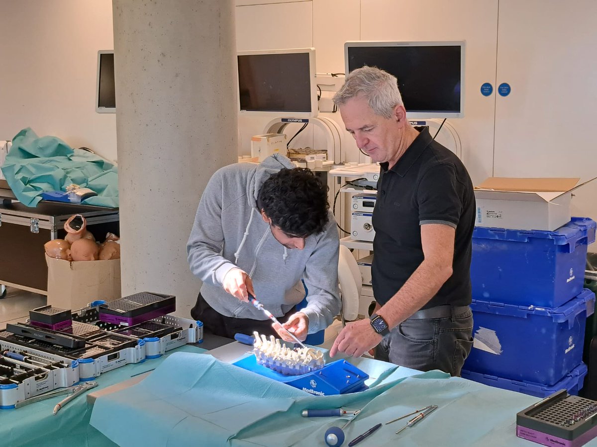 AdamRoche7's tweet image. Neurosurgery spine sim day today in @RCSI_SIM #anterior #posterior #cervical #thoraco #navigation #SimTastic