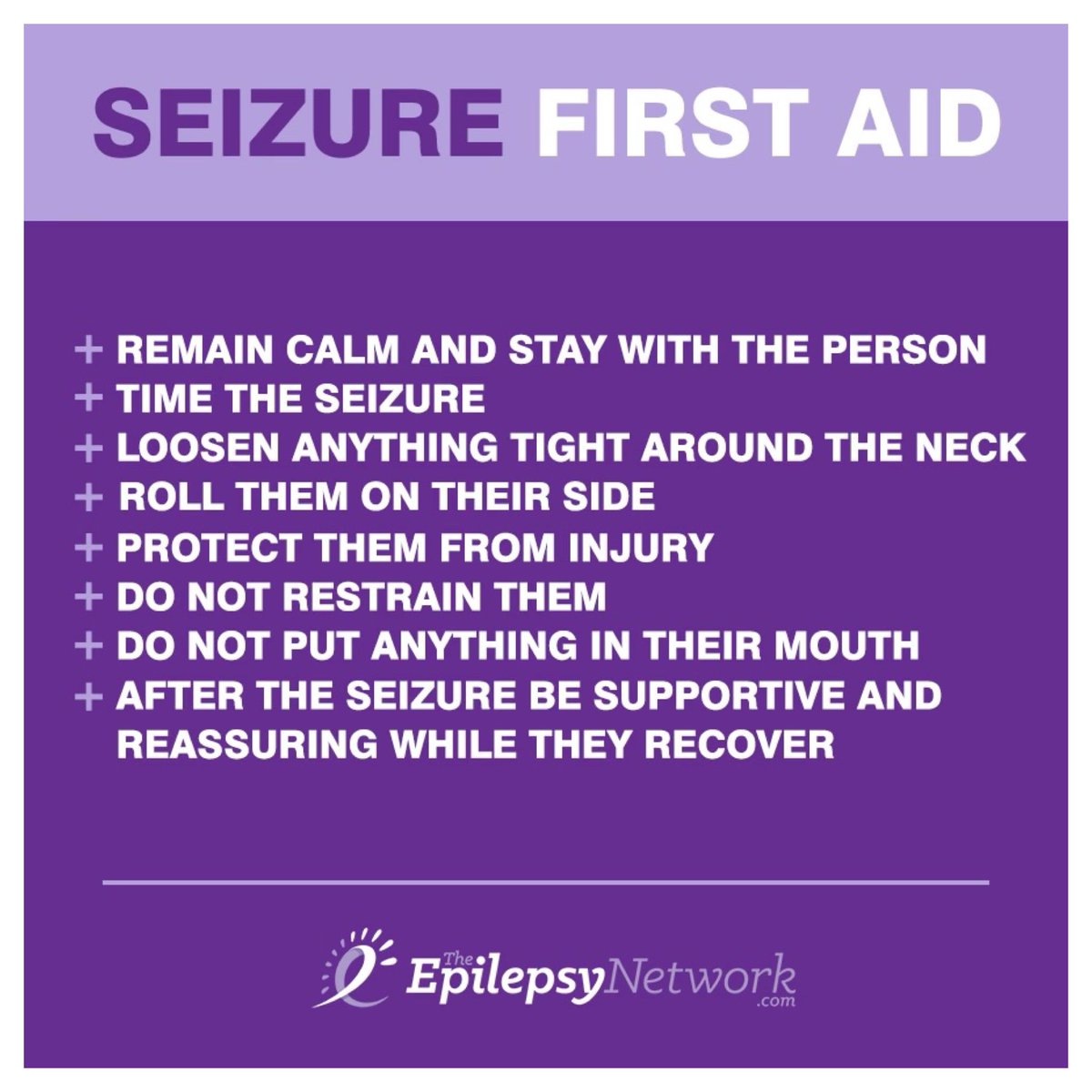 Today is World First Aid Day. Do you know Seizure First Aid? Being equipped with this skill can safe the life of a person with epilepsy. ⛑️

#epilepsy #epilepsyawareness #seizurefirstaid