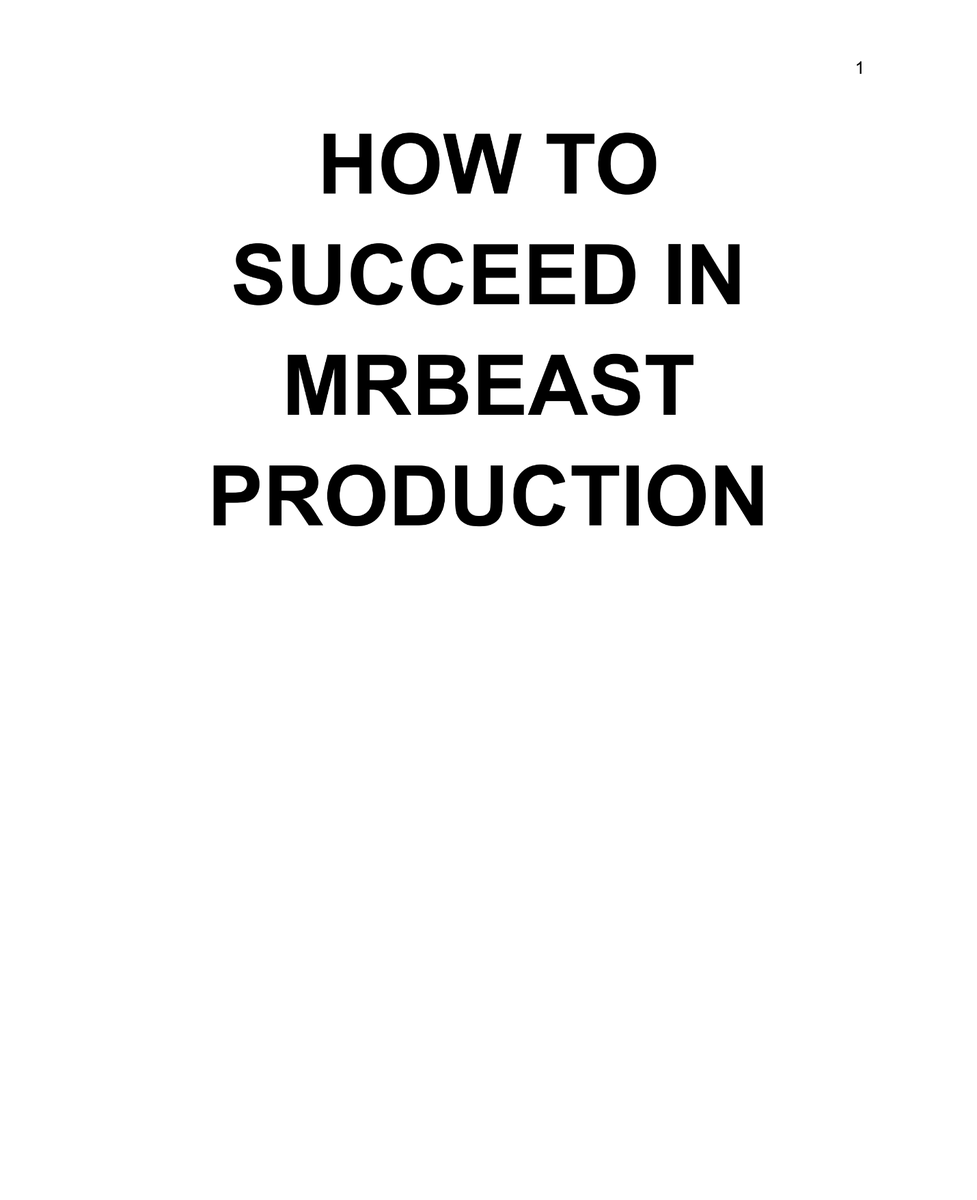 thepatwalls's tweet image. I know MrBeast kinda got canceled for this document, but it&apos;s an amazing read and insight into why he is so successful.

MUST READ for anyone creating content, on any platform.