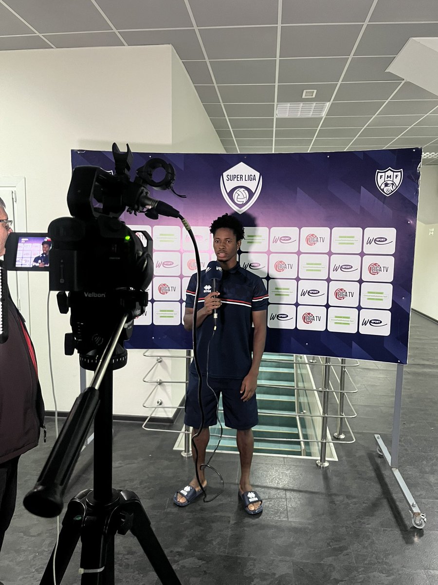 FC_Sportul's tweet photo. “Good win, but I'm not satisfied yet! 
6 goals in 5 matches is just the beginning. 

I'm working harder to play well score more and help my team win more matches “ 

Isaac Oppong 🗣️ 

#HaiSportul #Oppong #StrikerMindset https://t.co/sttNglpXP8