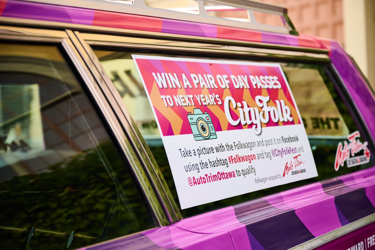 CityFolk (@cityfolkfest) on Twitter photo 👋 It's Day 4 of #CityFolk2024🌞 Gates open at 5PM - on your way into Main Gates (at TD Place Gate 3), stop by & snap a pic with the #Folkwagon for your chance to win 2 Passes for 2025. PLUS at 5PM Almyr Jules is playing a 🎶FREE show right here for "<a href="/TD_Canada/">TD (Canada)</a> Plays the Plaza" 👋 It's Day 4 of #CityFolk2024🌞 Gates open at 5PM - on your way into Main Gates (at TD Place Gate 3), stop by & snap a pic with the #Folkwagon for your chance to win 2 Passes for 2025. PLUS at 5PM Almyr Jules is playing a 🎶FREE show right here for "<a href="/TD_Canada/">TD (Canada)</a> Plays the Plaza"