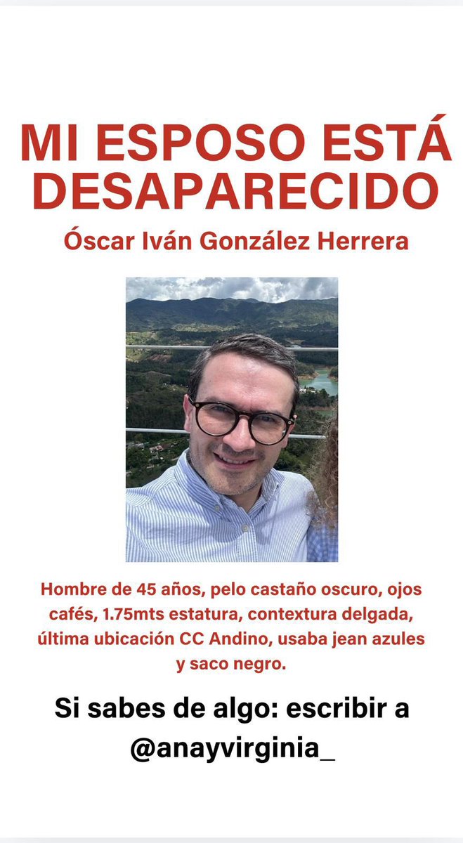 Ya apareció Pedro Pacheco a quien luego de robar dejaron drogado en  un CAI; sigue desaparecido Óscar Iván González. 

Les ruego dar RT, ayudarme con la presión para que aparezca.

<a href="/PoliciaColombia/">Policía de Colombia</a>