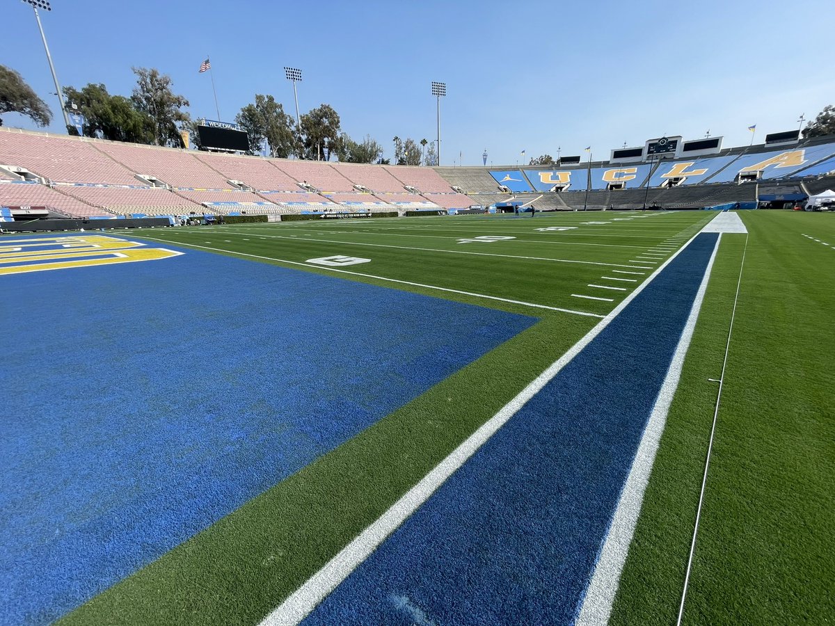 Looking forward to a game at Rose Bowl Stadium today. First time UCLA and Indiana meet in football.