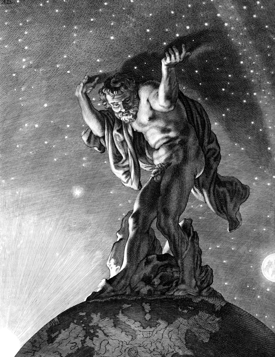 "Atlas supporting the heavens", A. van Diepenbeeck,  1655
