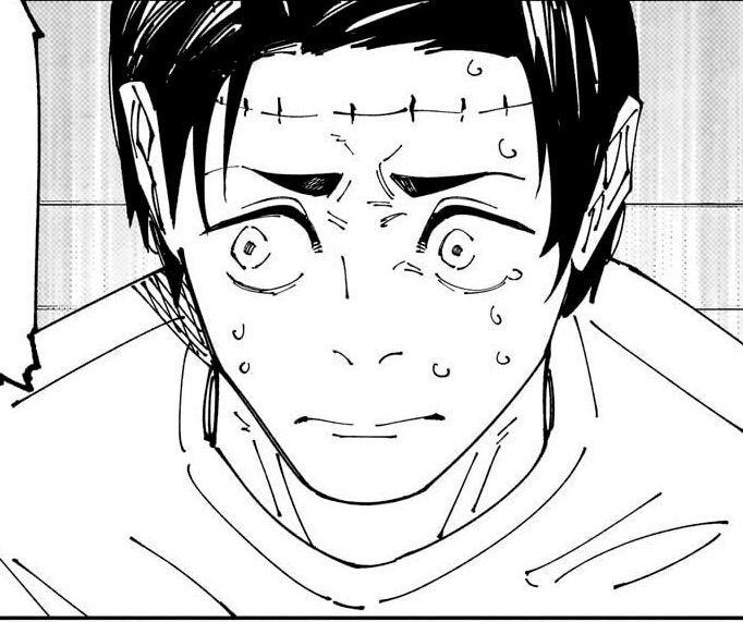 Takemylovebeam's tweet photo. Even king of curses couldn't make yuta sweat but maki made him sweat https://t.co/skt04fp0Km