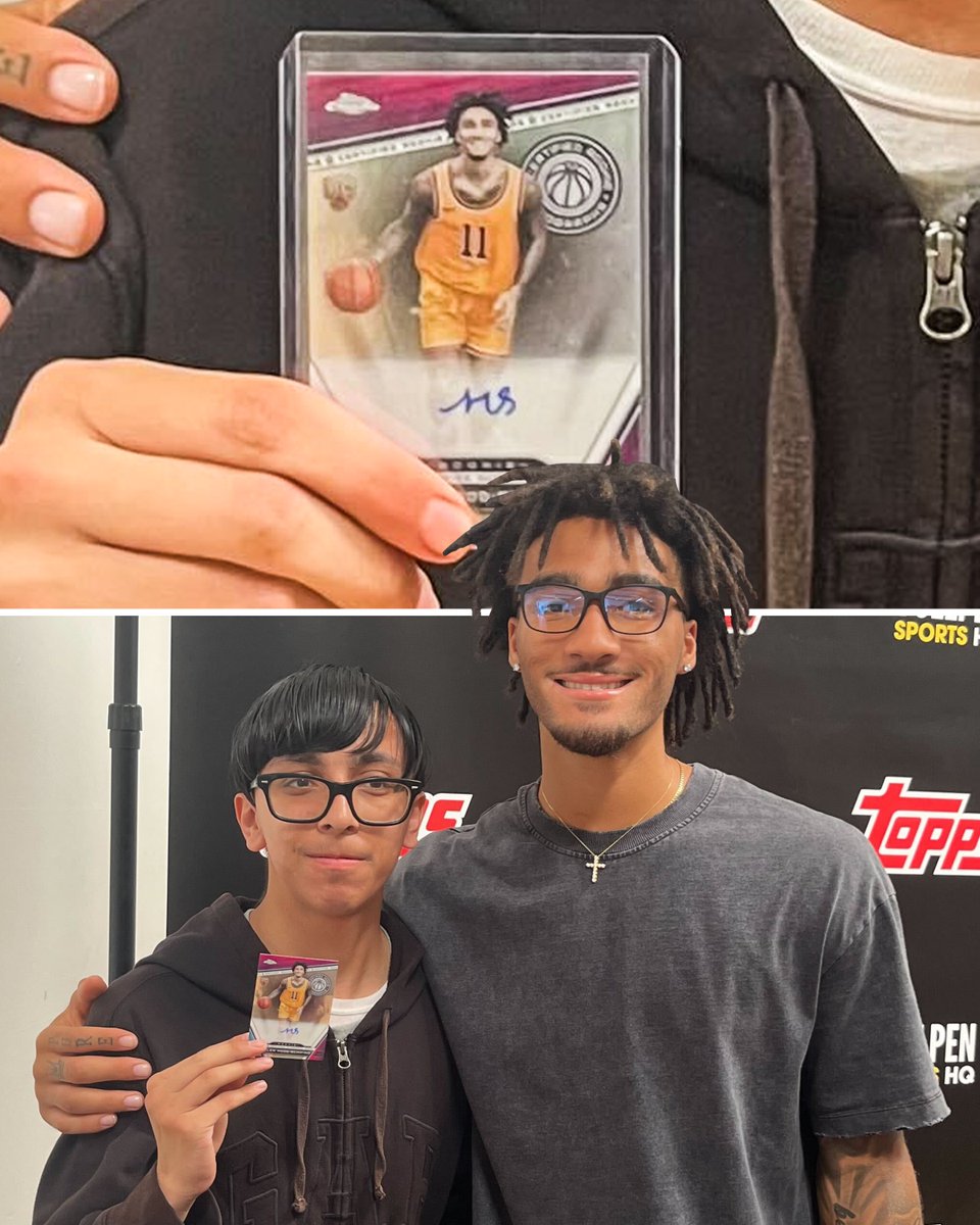 This fan opened one pack of Topps Chrome Basketball with Jalen Hood-Schifino... look what he pulled!