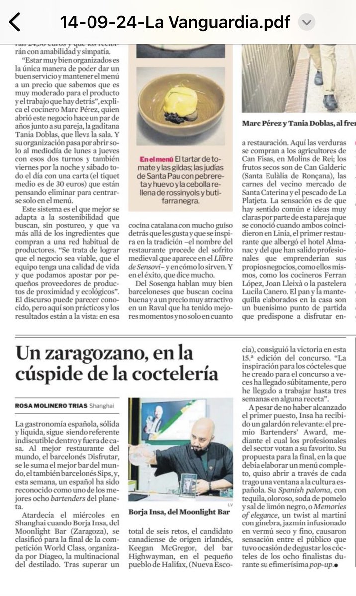 EvaRuedaThomas's tweet image. Borja Insa (Moonlight Bar Zaragoza), uno de los ocho mejores #bartenders del mundo. 

Un crack y un tipo encantador. 

#cócteles #awards #gastronomía #Shangai #coctelería