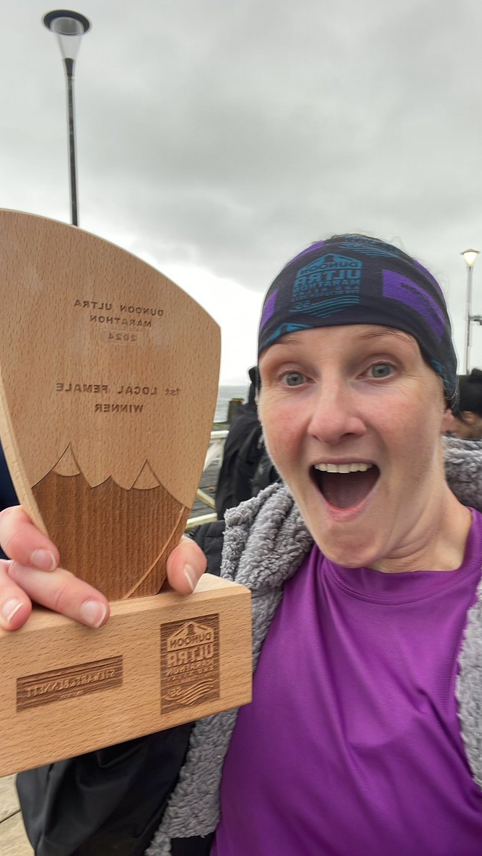 AlisonMunro17's tweet photo. @Dunoon_Presents #DunoonUltra2024 First Local Female 🥳🤩 30.3 miles. 4000 feet. 6 hours 8 mins. Totally unexpected as you’ll see in the video! A great event with the best of company! Well done & thank you to race committee & marshalls. #ultramarathon #trophywinner #whome https://t.co/cBCvUpcud2